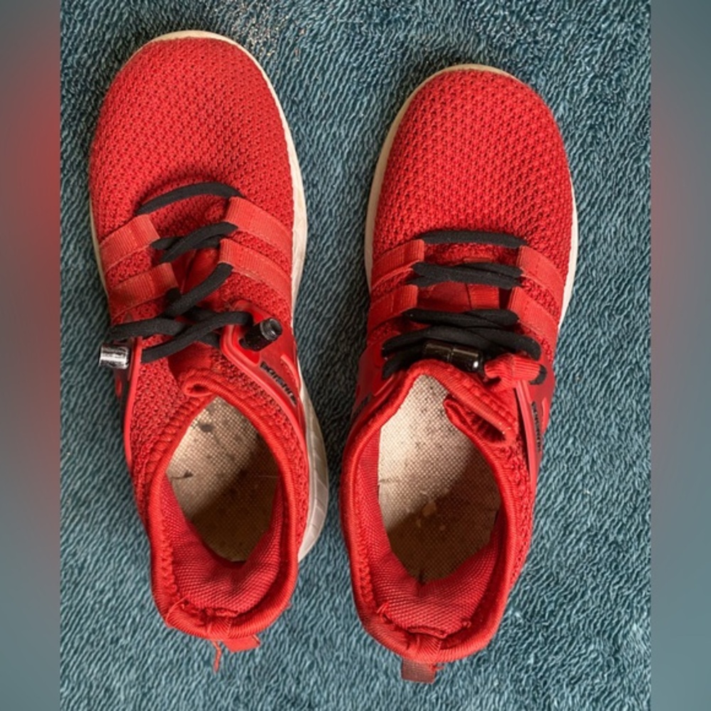 Runside - size 13 boys red running tennis shoes - used condition see pics